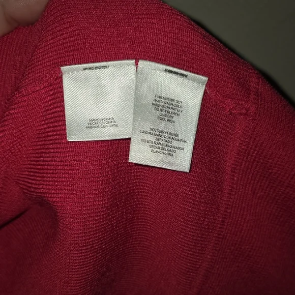 Anne Klein Open-Front Raspberry Cardigan - Picture 3 of 4